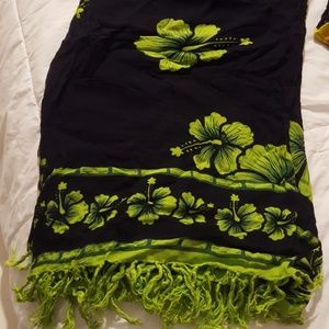Green and navy sarong
